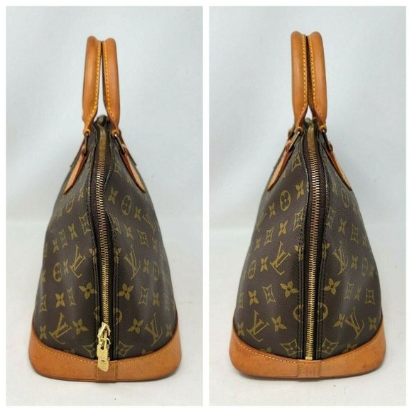 Louis Vuitton Alma PM Monogram Canvas Leather Hand Bag Authentic Vintage VI0914 - Picture 8 of 12